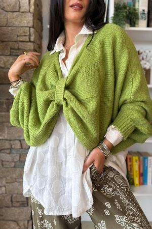 Big Softie Batwing Or Butterfly Knit Olive